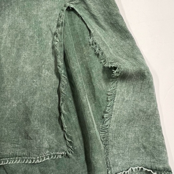 Billy T Womens Pine Green Long Sleeve Button Up City 2-Way Shirt Dress Size M - Picture 6 of 9